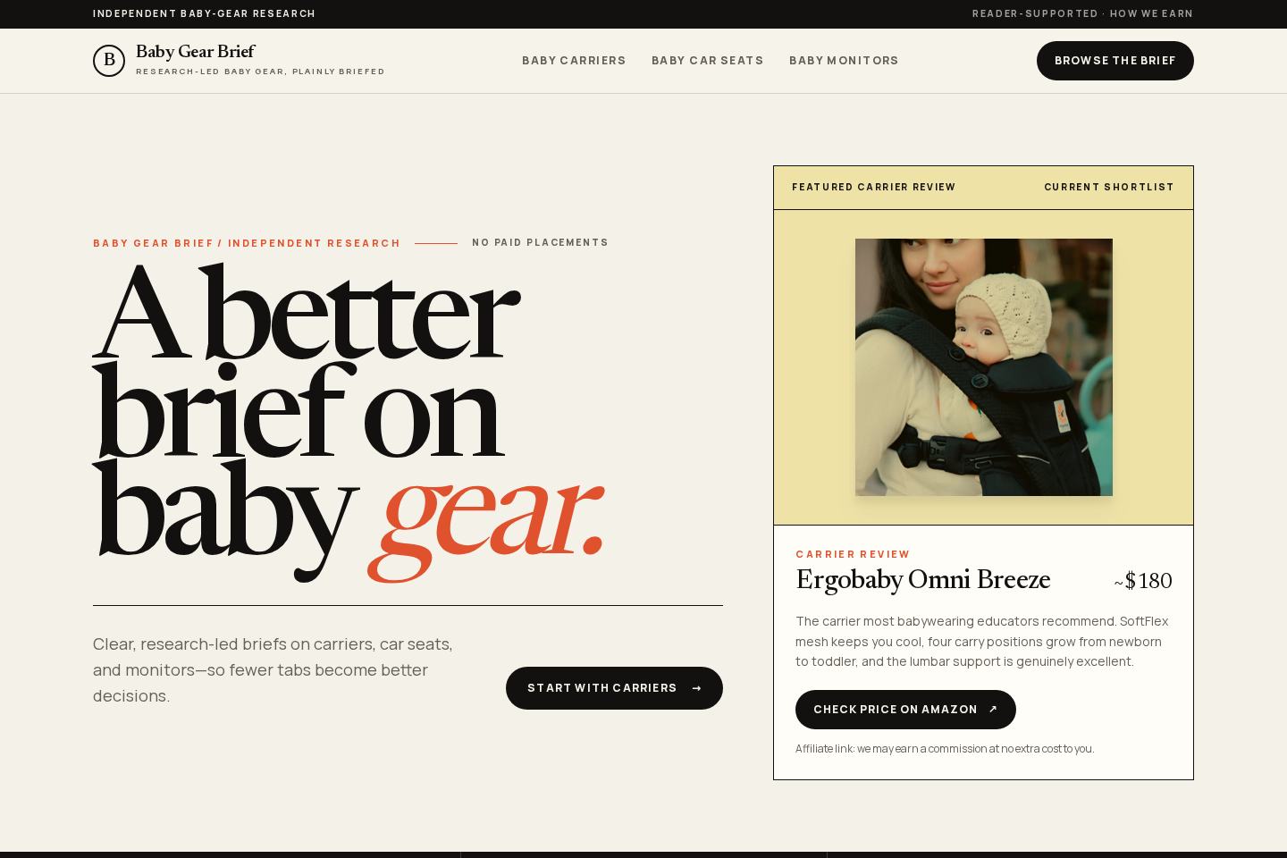 Baby Gear Brief baby gear publication